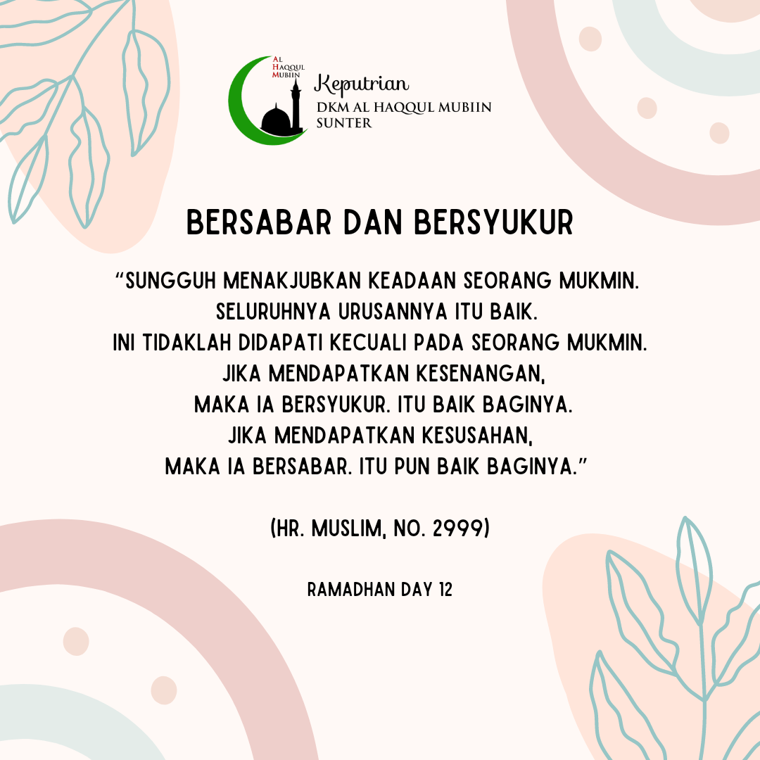 Bersabar Dan  Bersyukur