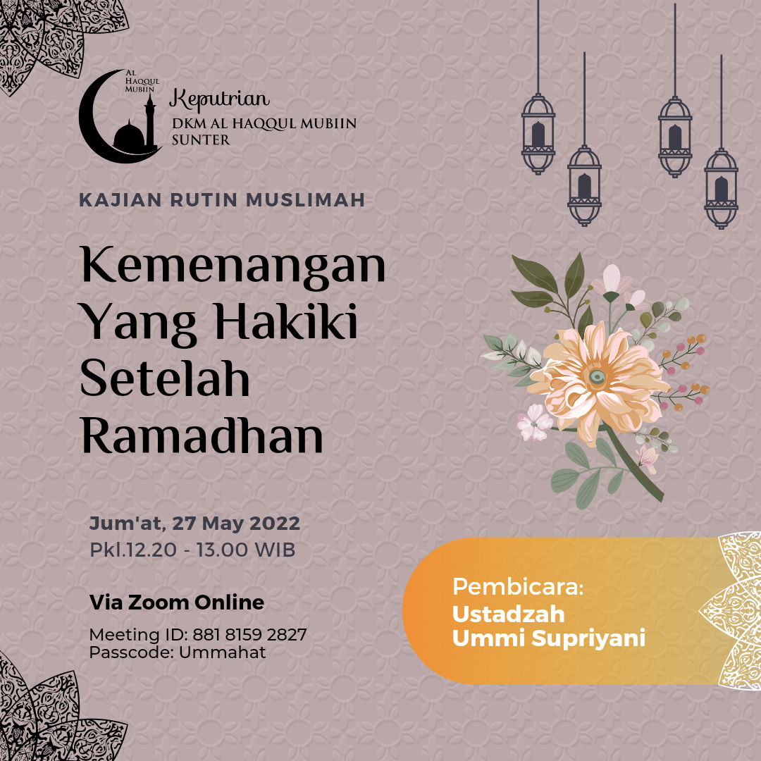 Kajian Rutin Muslimah AHM Sunter