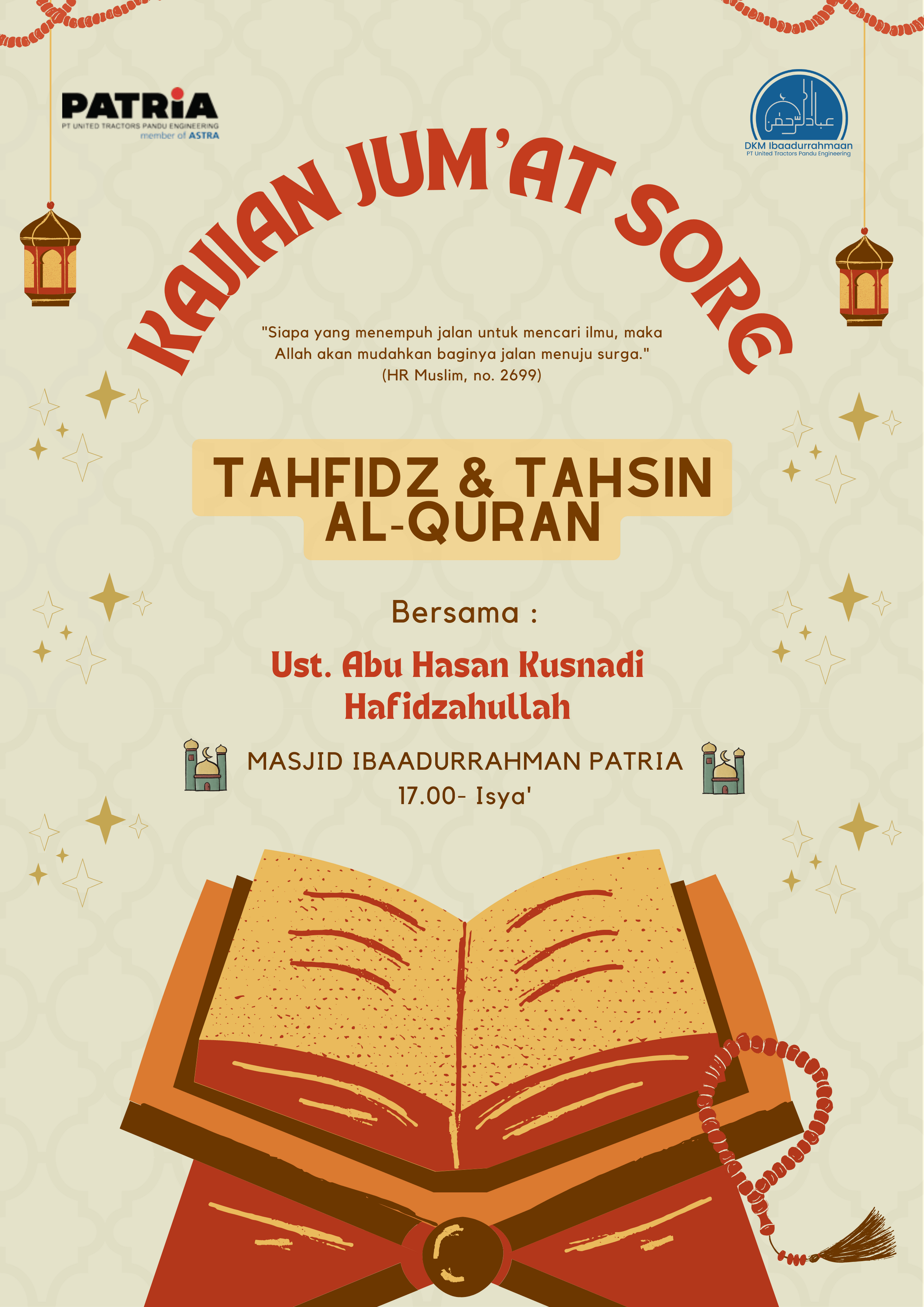 Kajian Rutin Jum'at Sore UTPE