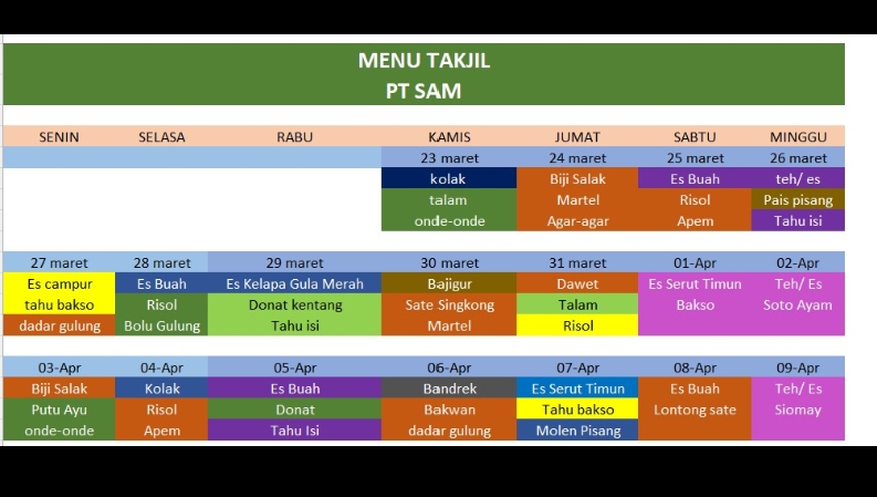 Menu Takjil