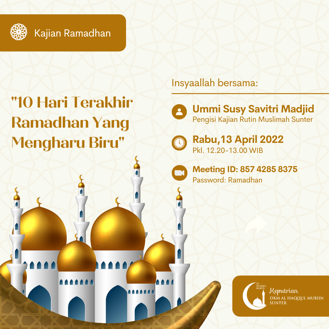 Kajian Ramadhan Muslimah AHM Sunter